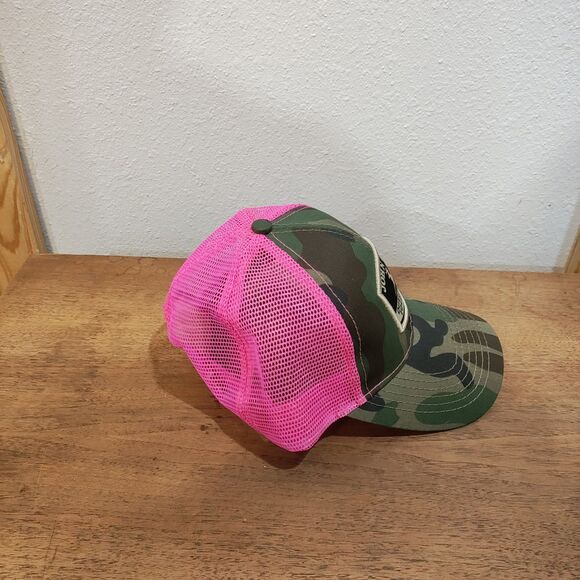 John Deere Camo/Pink Mesh Snap Back Hat Cap - Picture 4 of 8